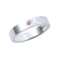 竈門禰豆子モデルのシルバーリング。