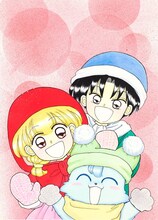 「赤ずきんチャチャ」の新規展示原画。 (c)彩花みん/集英社