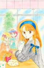 「星の瞳のシルエット」の新規展示原画。(c)柊あおい/集英社
