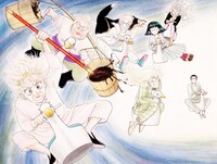 「有閑倶楽部」の新規展示原画。 (c)一条ゆかり/集英社