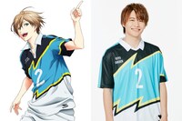 左から幸永椿貴、幸永椿貴役を演じる山口諒太郎。