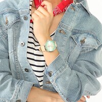 青葉城西高校モデルの腕時計の使用イメージ。