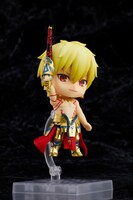 「ねんどろいど アーチャー/ギルガメッシュ 第三再臨Ver.」の「ドヤ顔」とオプションパーツ「乖離剣エア」。