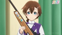 TVアニメ「ライフル・イズ・ビューティフル」第1話より。(c)サルミアッキ/集英社・千鳥高校射撃部