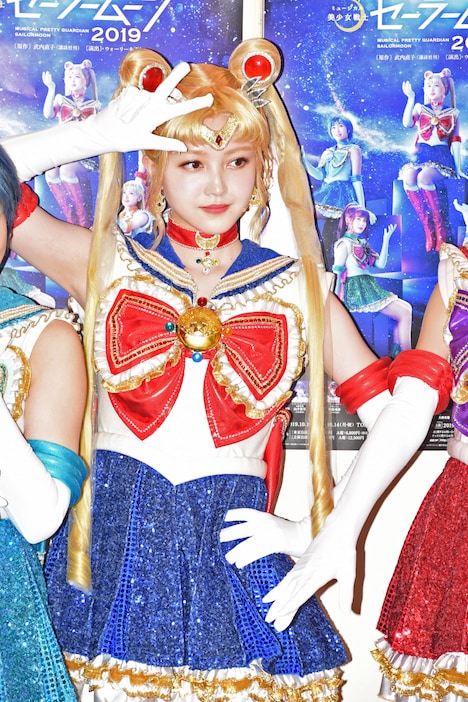 セーラームーン / 月野うさぎ役を演じる久保史緒里（乃木坂46）。