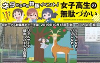 TVアニメ「女子高生の無駄づかい」物販イベントのビジュアル。