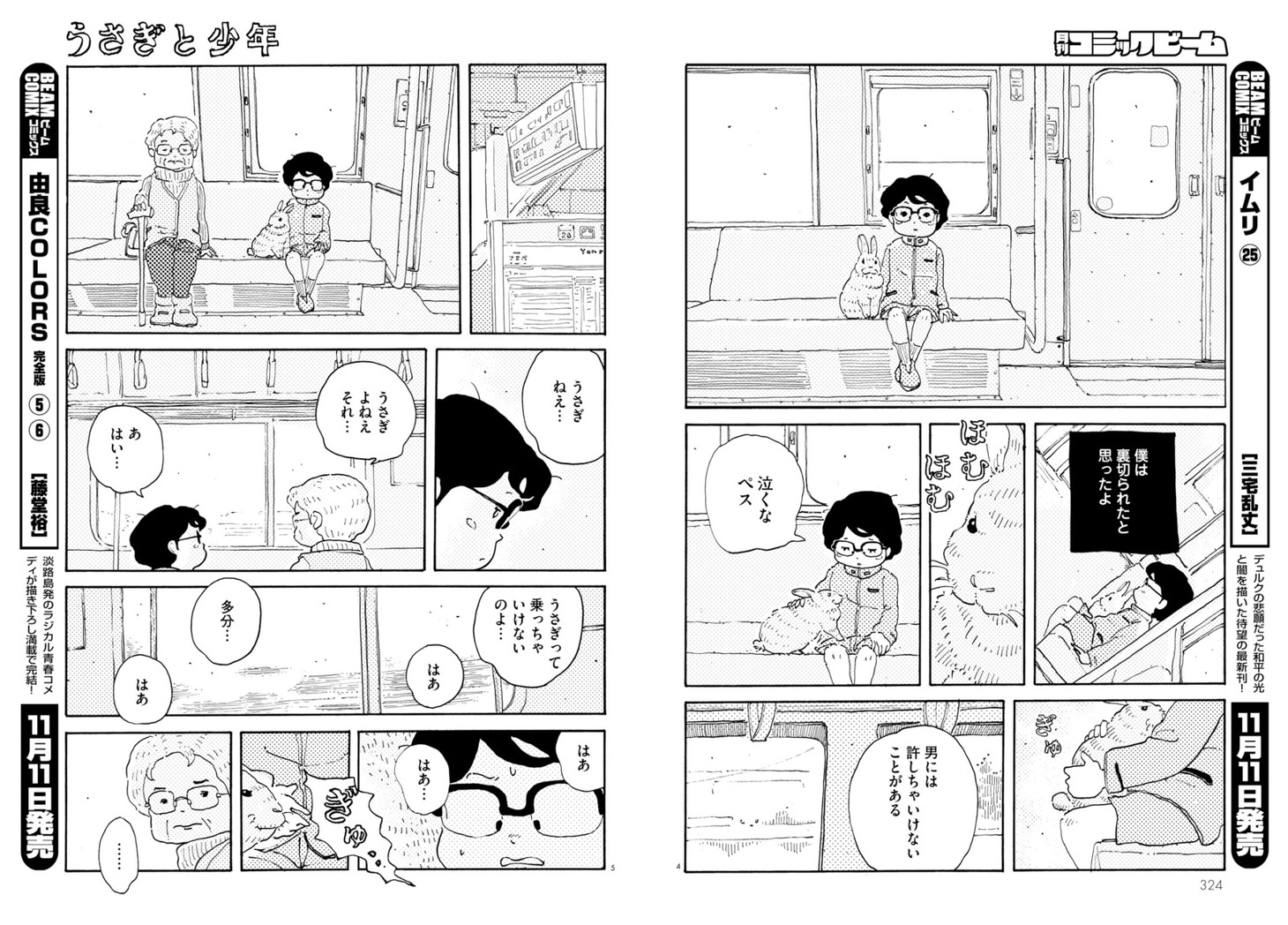「うさぎと少年」より。