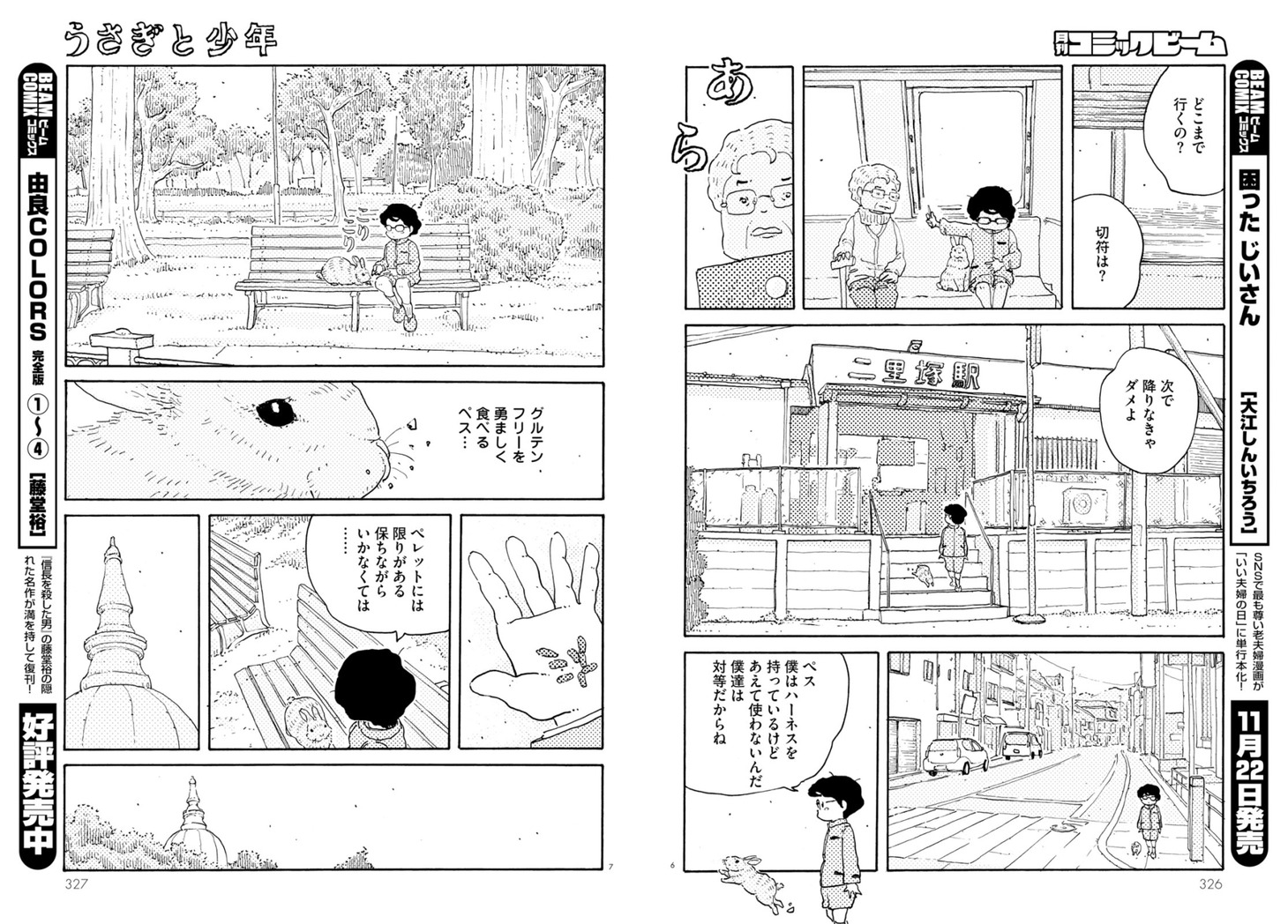 「うさぎと少年」より。