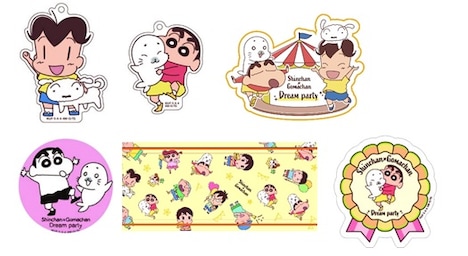 「Shinchan × Gomachan Dream Party」コラボグッズ。