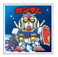 「機動戦士ガンダムマンチョコ＜地球連邦軍＞」に封入されるシールの一例。