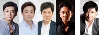 左から藤岡正明、今拓哉、横山だいすけ、岡幸二郎、別所哲也。