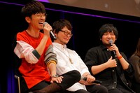 左から櫻井孝宏、興津和幸、中村悠一。