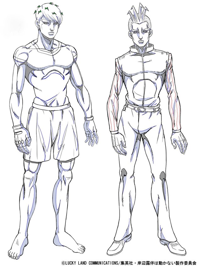 左から橋本陽馬、若い男の設定画。