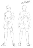 長友佑都選手のキャラクターデザイン。