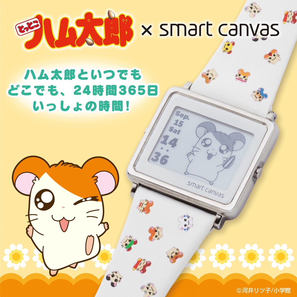 「とっとこハム太郎 Smart Canvas デジタル腕時計」告知ビジュアル