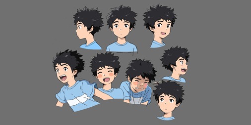 「あの日の心をとらえて」のキャラクターデザイン。