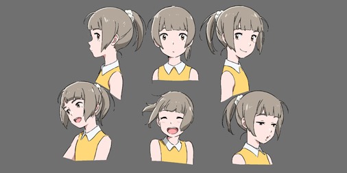 「あの日の心をとらえて」のキャラクターデザイン。