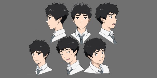 「あの日の心をとらえて」のキャラクターデザイン。