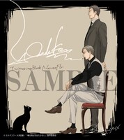 「囀る鳥は羽ばたかない The clouds gather」の色紙サンプル。