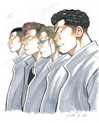 鳳仙四天王。左から沢村正次、志田健三、小田島有剣、仁川英明。(c)高橋ヒロシ（秋田書店）