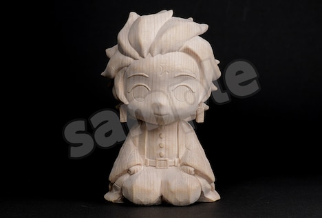 「木彫りの炭治郎」