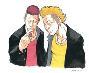 オロチ兄弟。左から尾々地真也、尾々地正也。(c)高橋ヒロシ（秋田書店）