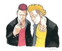 オロチ兄弟。左から尾々地真也、尾々地正也。(c)高橋ヒロシ（秋田書店）