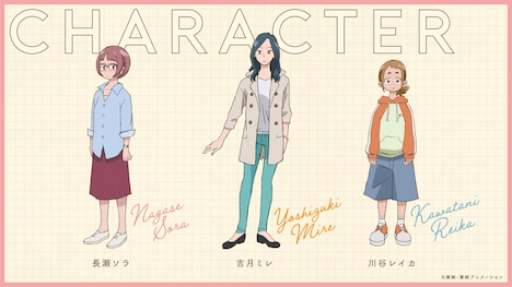 主人公3人のキャラクタービジュアル。