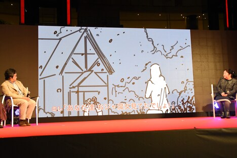 出会いのシーンの絵コンテ撮。