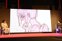 京都・桂川の河原が舞台のシーンの絵コンテ撮。