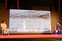 京都・桂川の河原が舞台のシーンの絵コンテ撮。