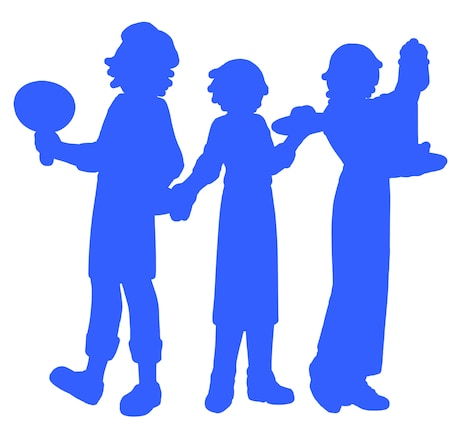 「“冬の男プリFES”寒い夜だから…おいでよ男プリ」描き下ろしイラストのシルエット。