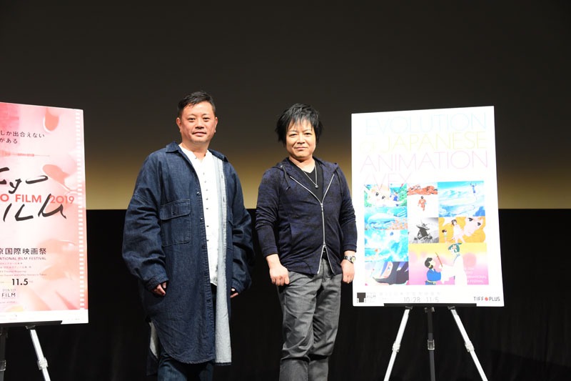 左から岩田光央、佐々木望。