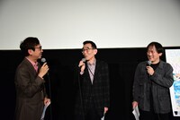 「白蛇伝 4Kデジタルリマスター版」上映会にて。左から氷川竜介、根岸誠氏、近藤修治氏。