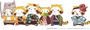 「鬼滅の刃」と「あらいぐまラスカル」のコラボアート。