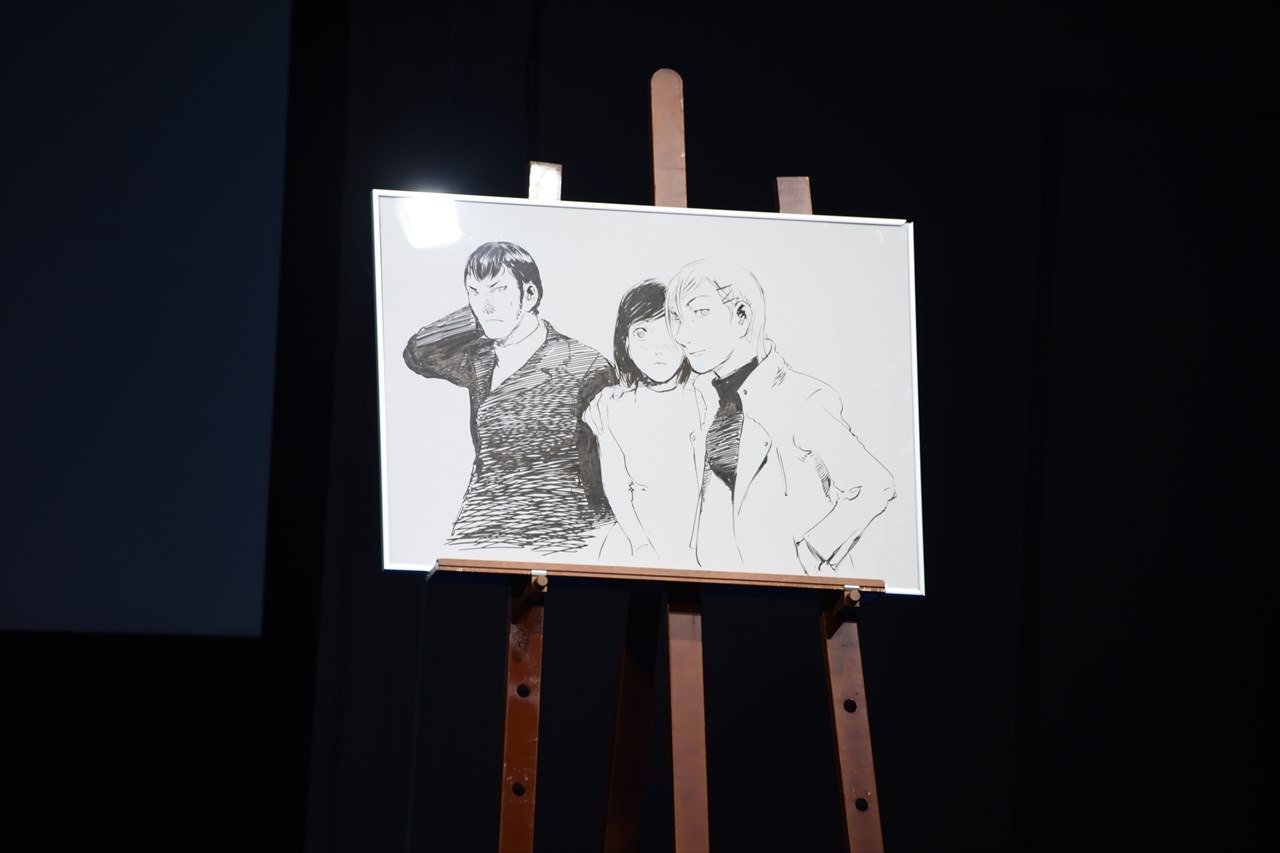 沙村広明がライブドローイングで完成させたイラスト。