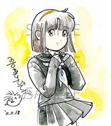 「ななこSOS 完全版」1巻購入特典の「複製原画A」。