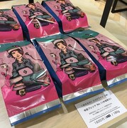 パッケージにイラストが使用されている寺田ブレンドのコーヒー豆。