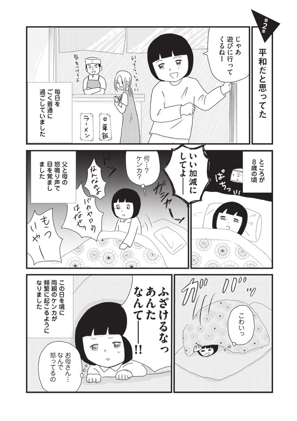 「壊れた家族で生きてきた」より。
