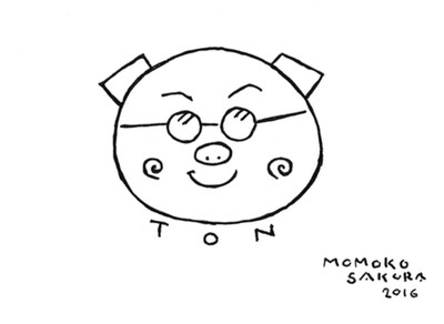 さくらももこによるTONのイラスト。