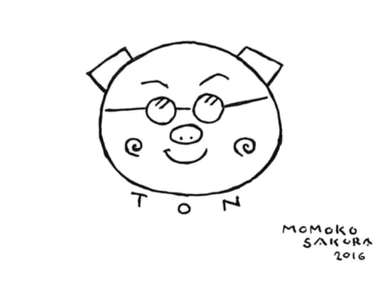 さくらももこによるTONのイラスト。