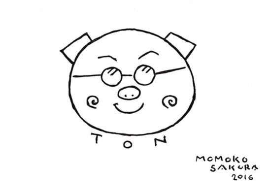 さくらももこによるTONのイラスト。