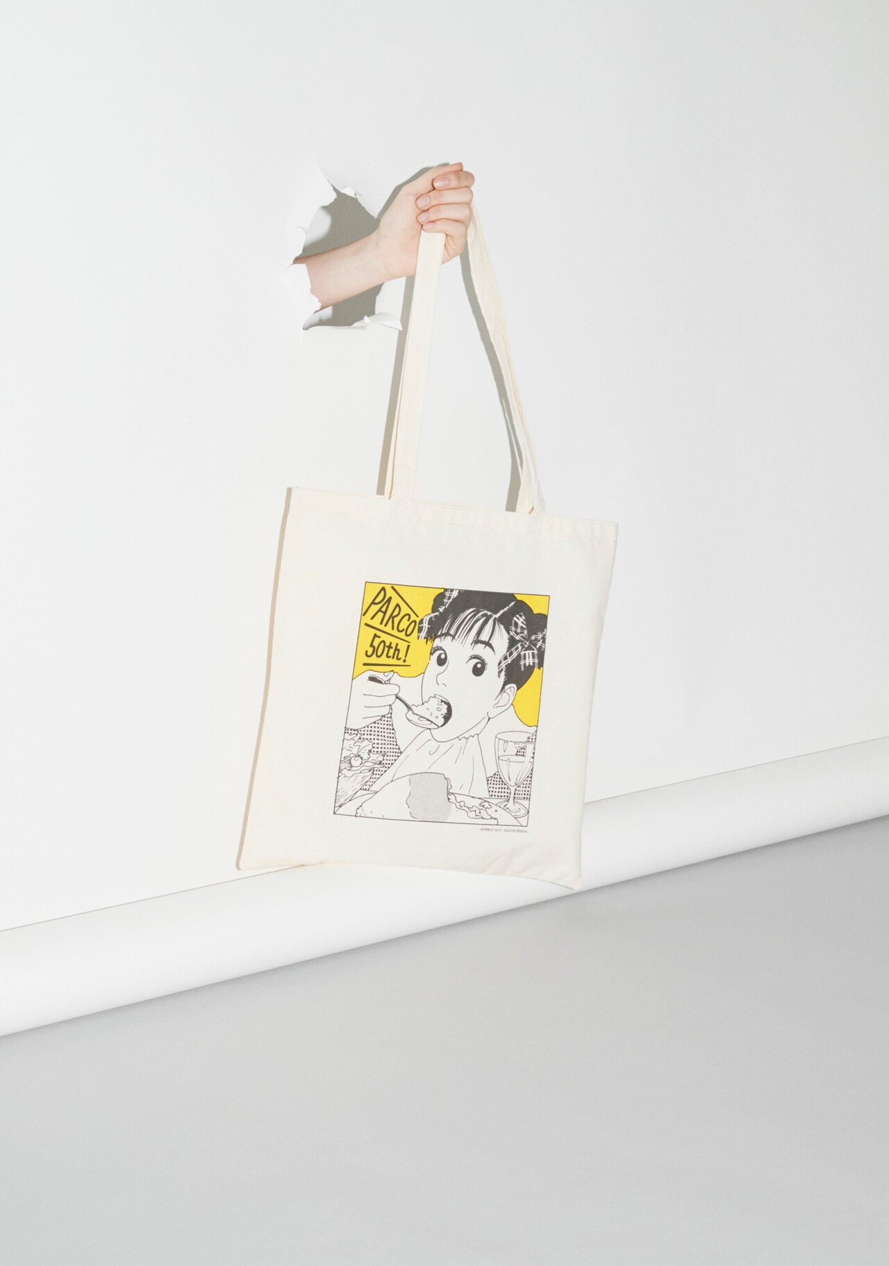 江口寿史の描き下ろしイラストをあしらったバッグ。 - パルコ50周年