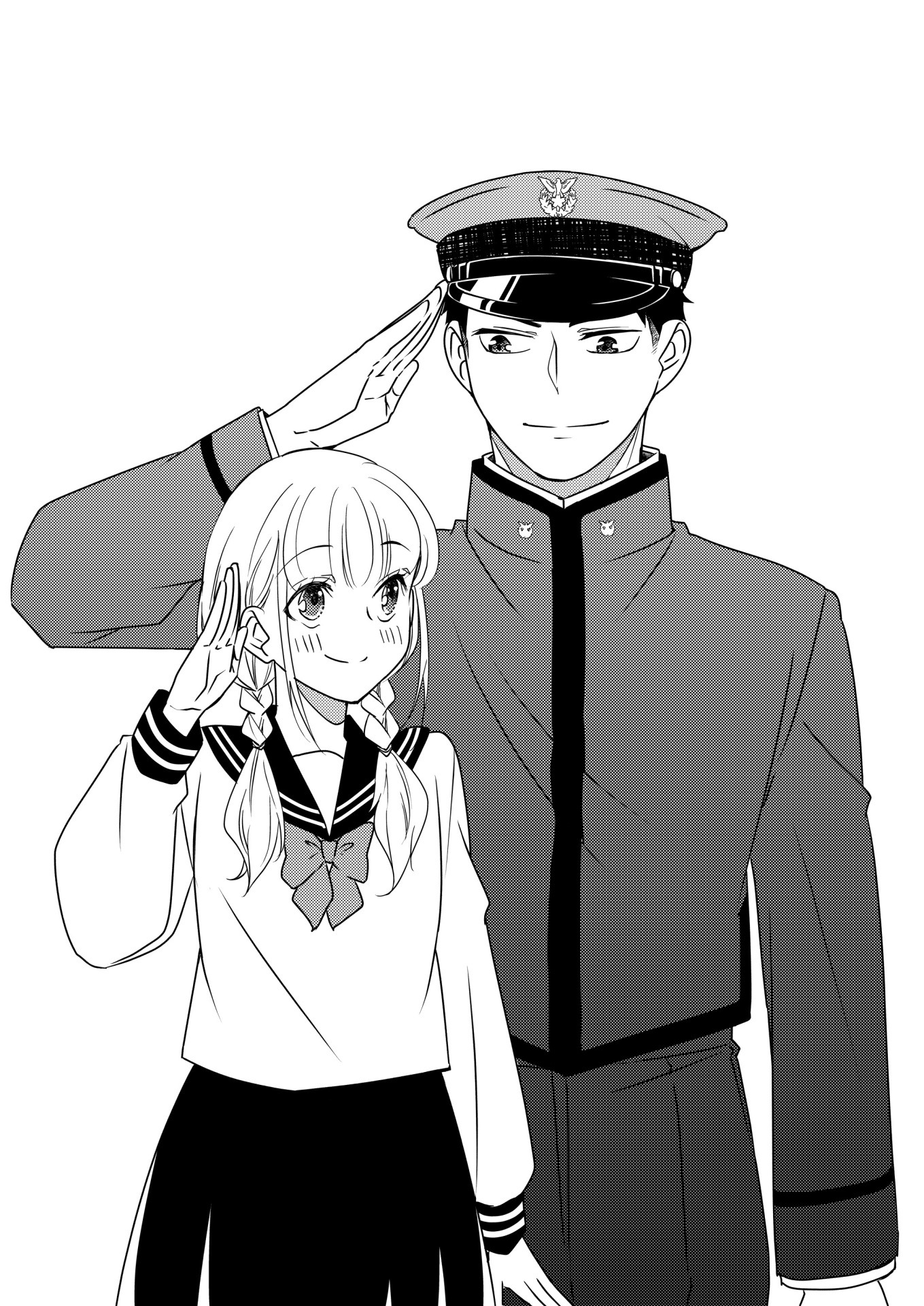 「花と紺青 防大男子に恋しました。」イラスト