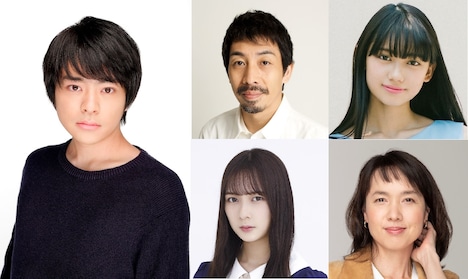 左から今井悠貴、上段左から柳憂怜、黒崎レイナ。下段左から鈴木絢音（乃木坂46）、いしのようこ。