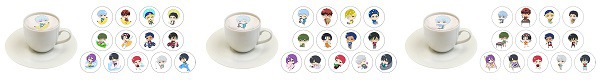 「プレミアムペアシート」利用者に提供されるラテアートのデザイン一覧。