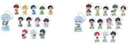 「セガコラボカフェ 黒子のバスケ スタンド付きデフォルメアクリルキーホルダー」。左がパジャマver.で、右がバーベキューver.。