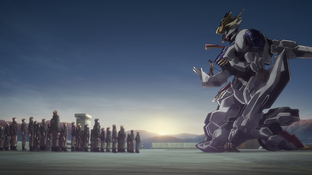「機動戦士ガンダム 鉄血のオルフェンズ」の場面カット。