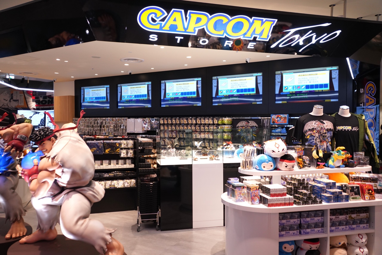 CAPCOM STORE TOKYOの店頭。
