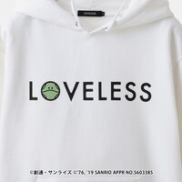 「ガンダムvsハローキティ」プロジェクトとLOVELESSのコラボパーカー。